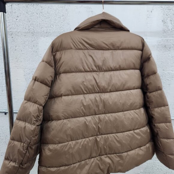 NWT Tahari Women's Asymmetrical Puffer Jacket Tan Large & Extra Large - Picture 11 of 13